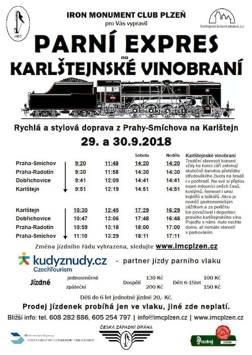Parni expres na karlstejnske vinobrani