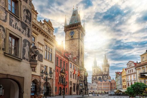 Sunrise on Old Town Square Prague