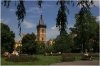 Karlovo náměstí a v pozadí Novoměstská radnice