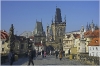 Karlův most v pozadí Malostranské mostecké věže