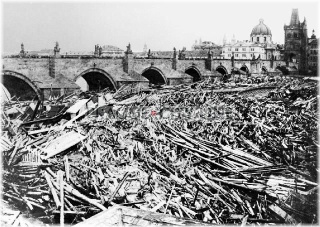 Karlův most - povodeň