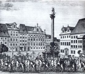 Korunovační průvod - Staroměstské náměstí