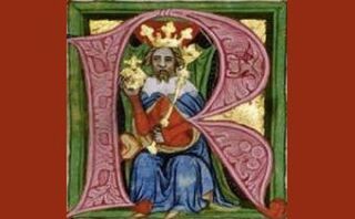 Král Václav II (kresba ze zbraslavské kroniky)