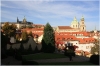 Vrtbovská zahrada - výhled na Pražský hrad a Staré město