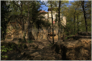 Petřín - zahrada Kinských - pískovcové skály