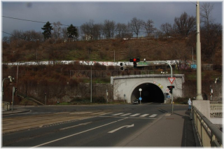 Praha 7 - Letná - Zde bývala dolní stanice Letenské lanové dráhy
