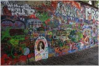 Ostrov Kampa - Lennonova zeď