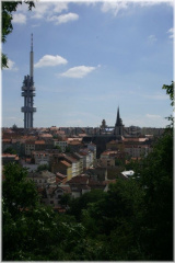 Vrch Vítkov - vyhlídka na Žižkov