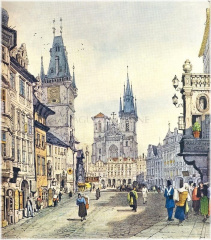 Staroměstské náměstí kolem roku 1826