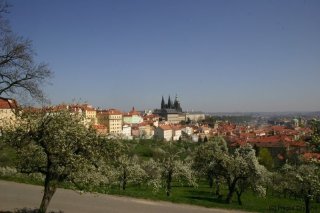 Petřín - výhled na pražský hrad