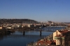 Vyšehrad - výhled z Vyšehradu na Vltavu a Pražský hrad 