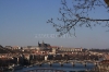 Vyšehrad - výhled z Vyšehradu na Vltavu a Pražský hrad