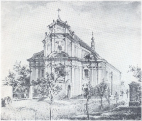 Kapitulní chrám sv. Petra a Pavla před regotizací (1885)