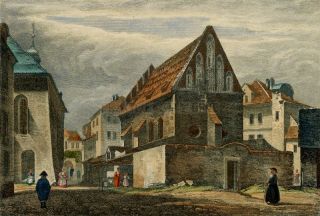 Staronová synagoga z východu(1836)