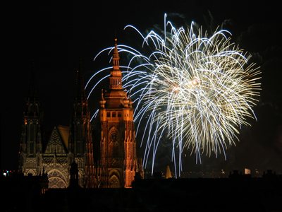 Pražský novoroční ohňostroj