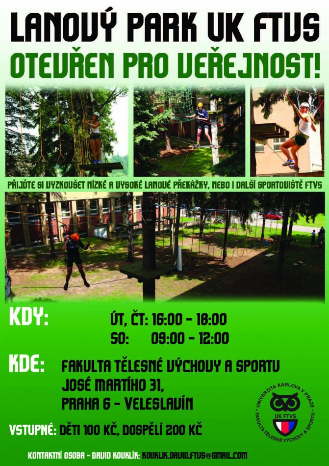 Lanový park UK otevřen pro veřejnost