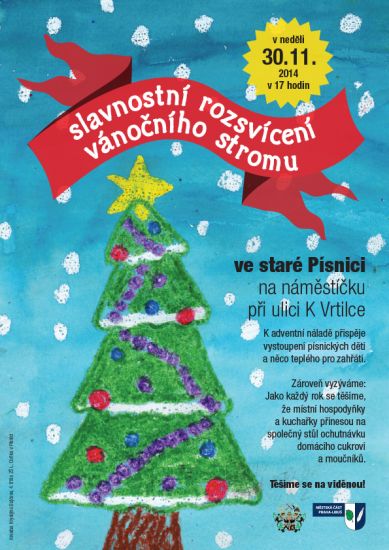 Rozsvícení vánočního stromu ve staré Písnici 