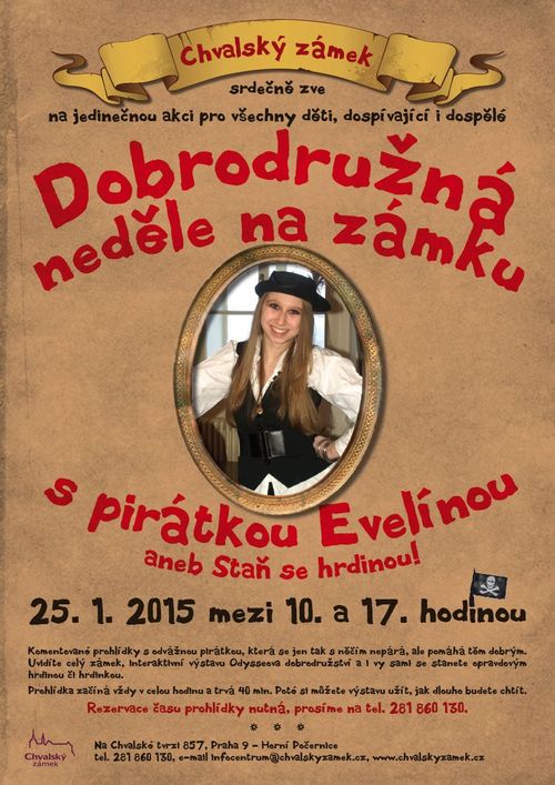 Dobrodružná neděle na zámku s pirátkou Evelínou aneb Staň se hrdinou! 