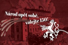 Národ opět sobě, volejte 150! Videomapping na historickou budovu ND